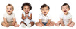 © Rawpixel.com - Diversity baby png element set on transparent background