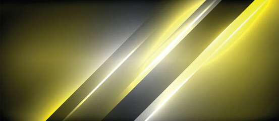 Aufkleber - The image features a black and yellow abstract background with vibrant glowing lines, creating a dynamic and modern aesthetic