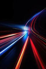 Poster - Abstract High-Speed Light Streaks Background