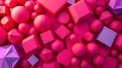 Poster - Geometric shapes rendered in 3D. Modern background design for posters, covers, branding, banners, and placards.