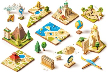 Poster - Modern set of maps