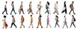 © Rawpixel.com - Walking adult png element set on transparent background