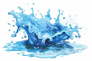 Poster - An element with transparency representing a splash of water.