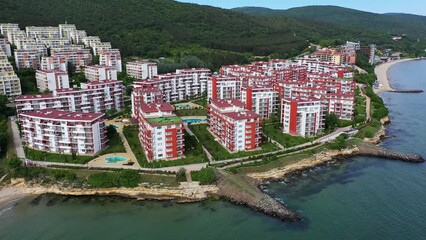 Wall Mural - Aerial view to a sea resort Sveti Vlas on Black sea, Bulgaria