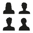 © TA Sydoruk - Flat illustration. Silhouettes of men and women in black. Avatar, user profile, person icon, profile picture. Suitable for social media profiles, icons, screensavers and as a template...