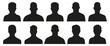 © TA Sydoruk - Flat illustration. Ten icons. Black silhouette of men and women. Avatar, user profile, person icon, profile picture. Suitable for social media profiles, icons, screensavers and as a template..