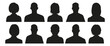 © TA Sydoruk - Flat illustration. Ten icons. Black silhouette of men and women. Avatar, user profile, person icon, profile picture. Suitable for social media profiles, icons, screensavers and as a template..