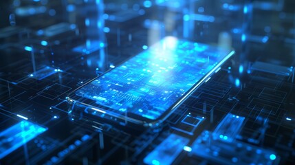 Poster - Smartphones connect the world. Cloud-based smart phones send and receive information