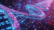 © Антон Сальников - A modern illustration of DNA molecule. Gene editing and genetic engineering. Biotechnology or chemistry concept banner. Microscopic structure.