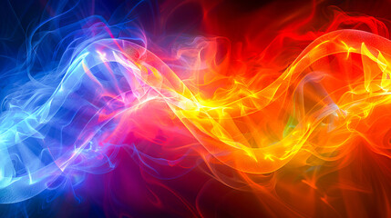 Wall Mural - Vibrant abstract energy waves background