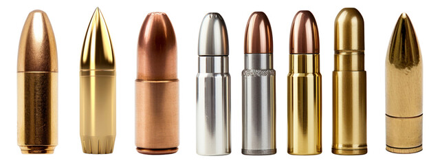Wall Mural - bullets png element set on transparent background