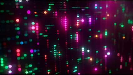 Aufkleber - Motion Abstract Binary Decimal Statistics Monitor Display Futuristic Digital Data Number Code Animation For Screensaver.