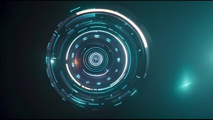 Aufkleber - Interface circle interface, Hi-tech futuristic display, Hologram button, Loading, target, intro, alpha