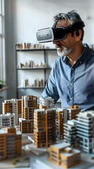 Poster - urban planner using virtual reality to model new city development project