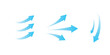 © World Stock - Set of blue arrow showing air or wind flow. Air conditioner direction with white background.