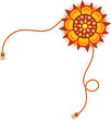 © Abdul Qaiyoom - Beautiful Rakhi (wristband) Isolated Element on Png Background, Happy Raksha Bandhan Concept.