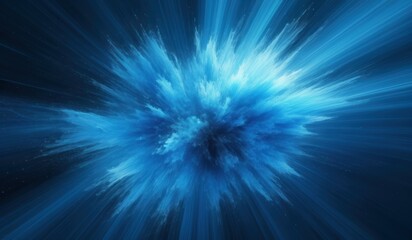 Abstract ethereal blue explosion