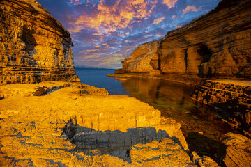 Wall Mural - Kerpe offers untouched beauties as it is a natural harbor that has protected itself for centuries. EagleRocks are one of the beauties that Kerpe offers