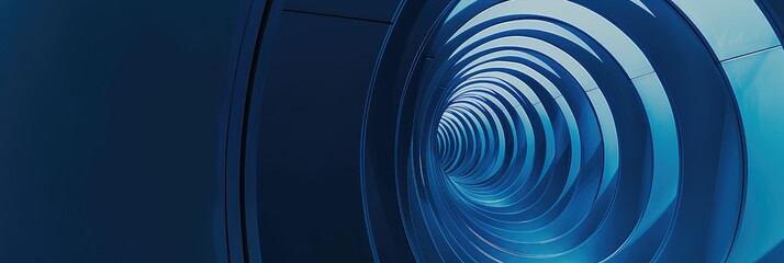 Sticker - Abstract Blue Spiral Tunnel Background