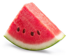 Wall Mural - Water melon slices isolated on white background. File contains clipping path.