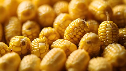 Wall Mural - Close up of a yellow corn background