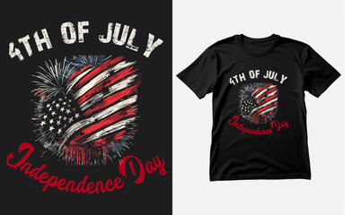 Wall Mural - 4th of july usa independence day tshirt design