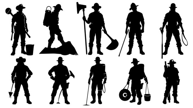 se silhouette of worker construction vector SVG