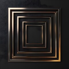 Poster - Sleek Modern Metallic Geometric Frame for Contemporary Art Displays on Plain Background