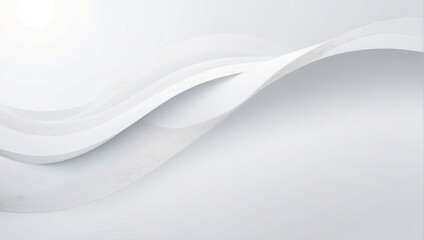 Abstract white wave lines background with copy space. Smooth elegant white waves surface