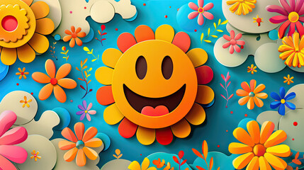 Happy world smile day banner design illustration