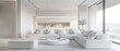 © Starkreal - Elegant white living room with minimalist furniture