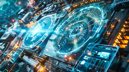Poster - Abstract generic hologram interface