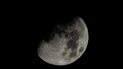 Wall Mural - moon moving slowly stock footage closeup view
