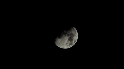 Wall Mural - moon moving slowly stock footage closeup view