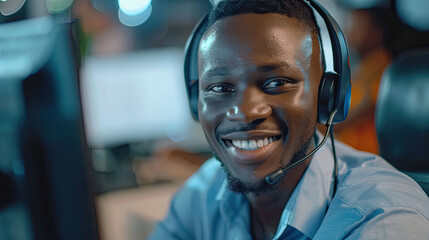 Male customer service dispatch operator