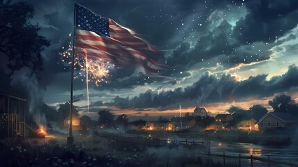 USA independent day and memorial day background