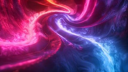 Poster - Pulsating Neon Swirl Background for Trendy Accessory Display and Product Concepts