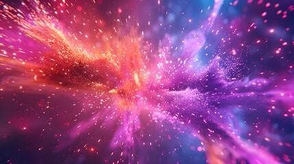Poster - Mesmerizing Neon Explosion Vibrant Backdrop for Captivating Digital Visuals and Trendy Product Presentations