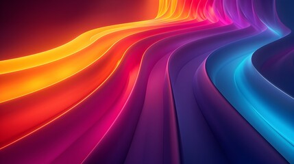 Poster - Vibrant Neon Gradient Background with Smooth Transitions and Bright Colors for Trendy and Modern Product Displays and Concepts