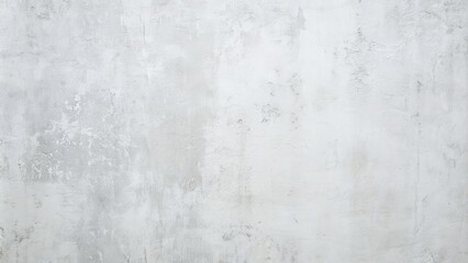 White plastered concrete wall and concrete floor.