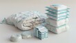 © Moviebirth - A detailed 3D render of a baby diaper pack