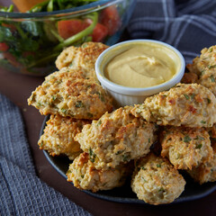 Wall Mural - Fried rice balls with salad