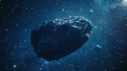 Wall Mural - A meteorite floating in space