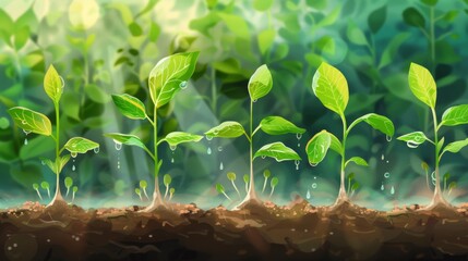 Poster - Presentation of plant germination sequence and plant growth