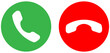 © IJ-studio - Answer and decline call buttons icon. Incoming call icon.Phone symbol