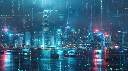 Poster - Smart network and Connection technology concept,