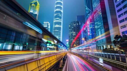Aufkleber - Speed effect of city night in Shenzhen