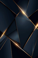 Wall Mural - blue and gold lines abstract vertical background or pattern, creative design template