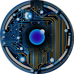 Canvas Print - eye security future digital technology  