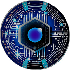 Canvas Print - eye security future digital technology  